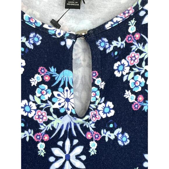 Talbots Knit Jersey Maxi dress in blue floral, size S - Picture 2 of 7